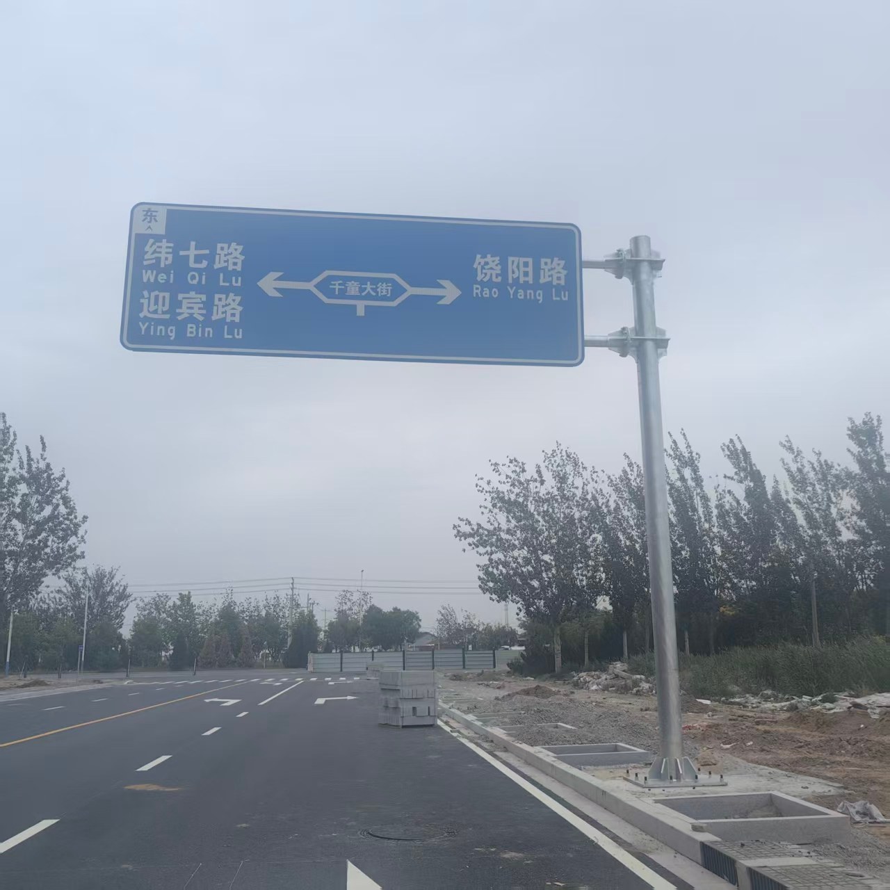 岳阳市八角杆悬臂标志杆 - 厂家